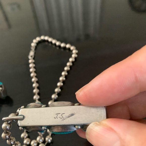 Vintage Navajo Turquoise silver jewelry- designed by Jackie Singer - Picture 2 of 6